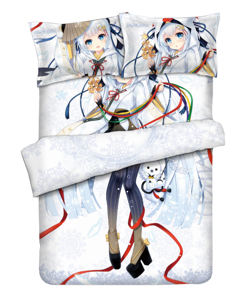 MIKU - VOCALOID Japanese Anime Bed Blanket Duvet Cover with Pillow Covers